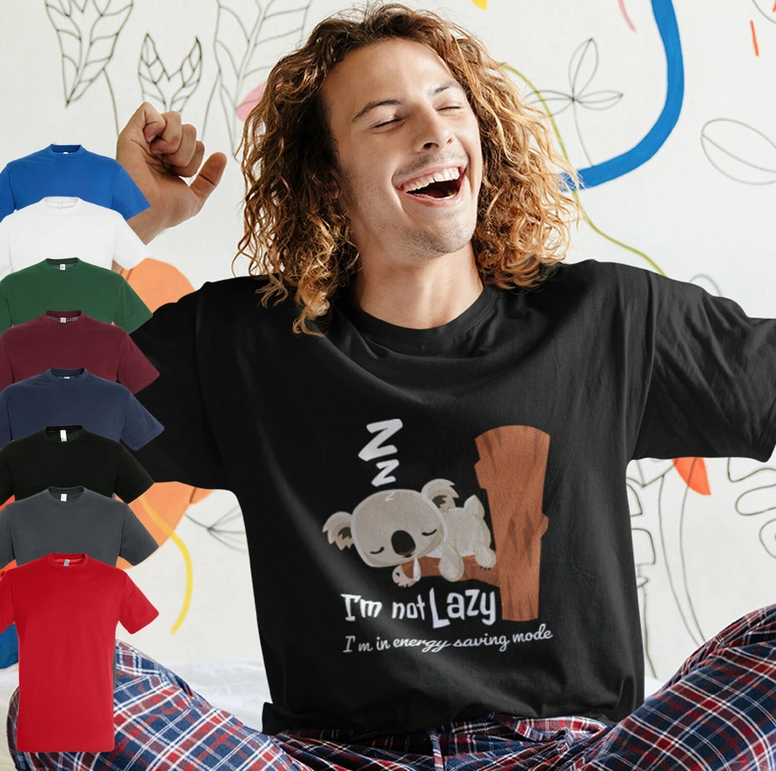 IM NOT LAZY IM IN ENERGY SAVING MODE INSPIRED MALE T SHIRT GIFT BIRTHDAY