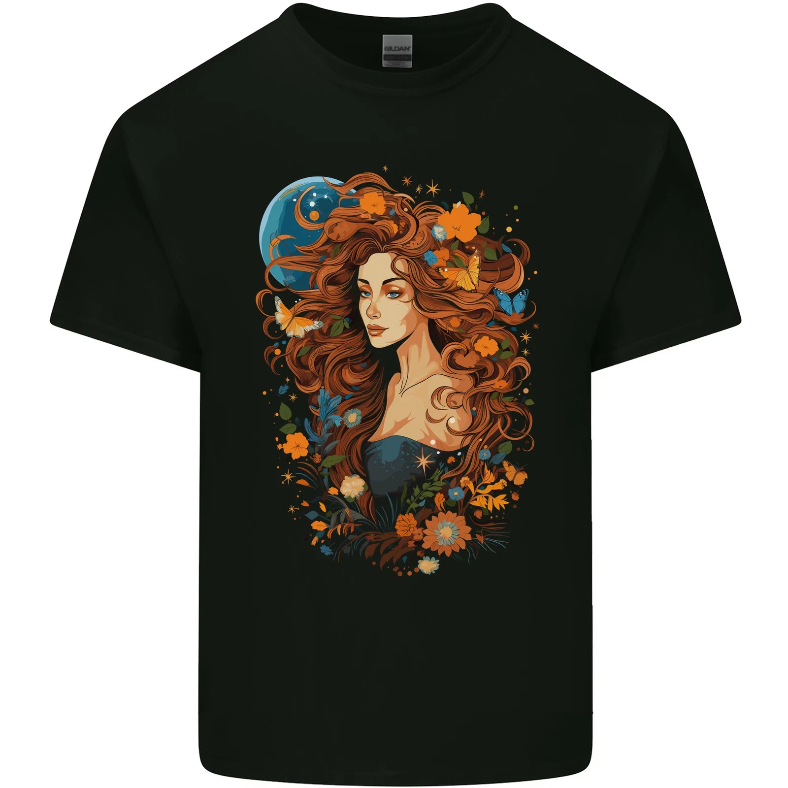 Pagan Woman of the Earth Stonehenge Druid Mens Cotton T-Shirt Tee Top