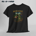 Funny RuneScape Meme T-Shirt – Why Must We Fight Knight vs Cow Gaming Tee