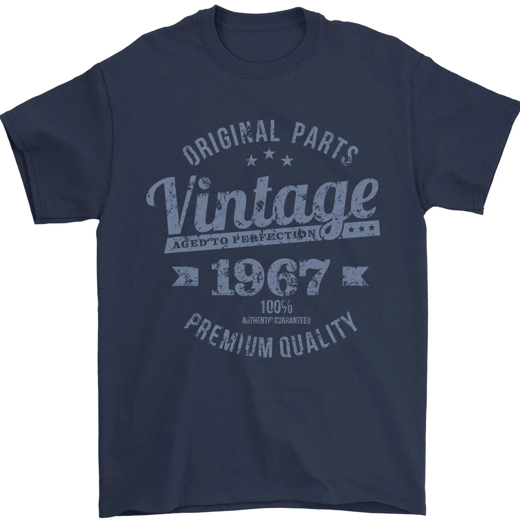 Vintage Year 59th Birthday 1967 Mens T-Shirt 100% Cotton