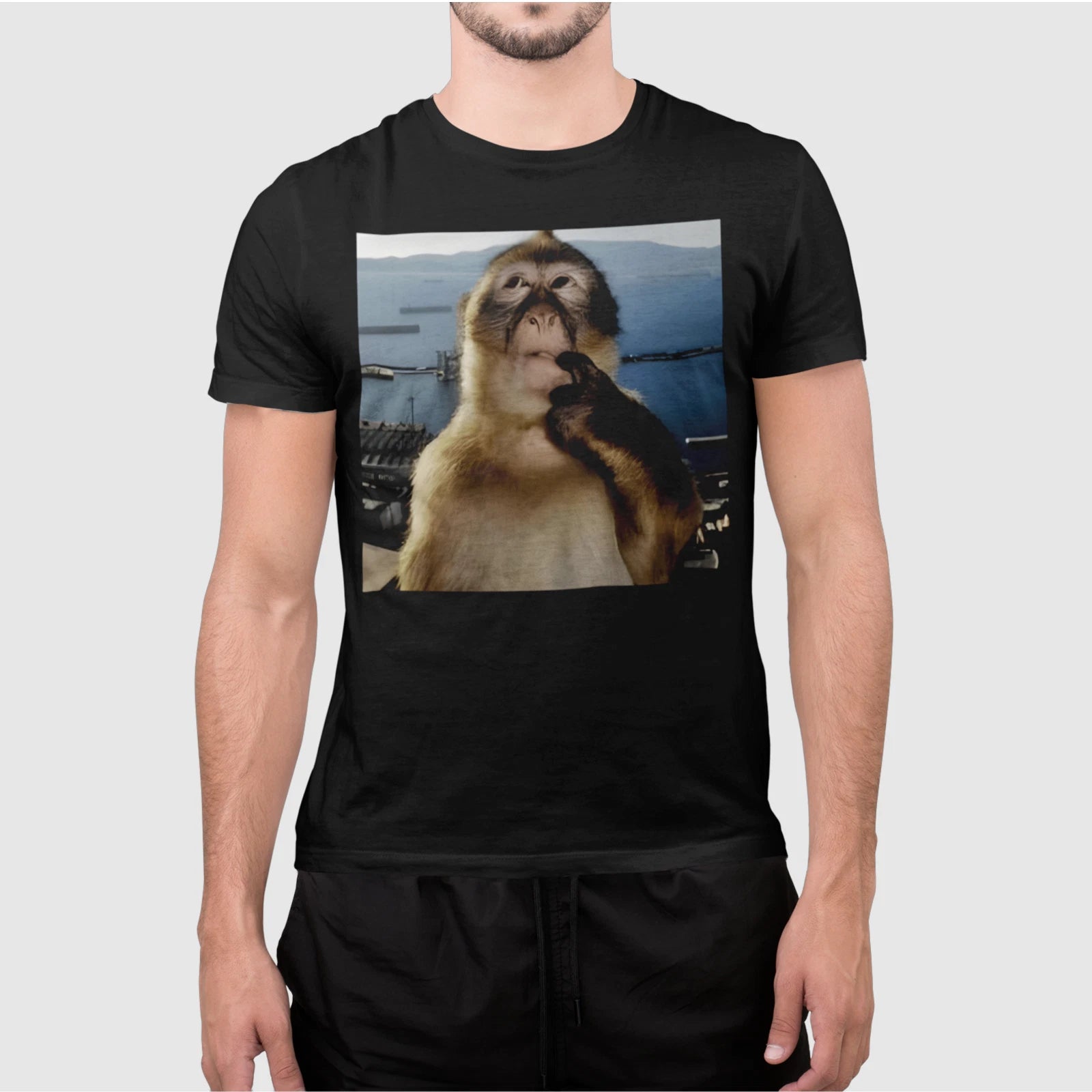 Funny Monkey Meme Shirt Unisex Animal Humor Graphic Tee Gift