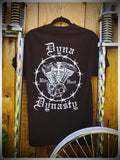 DYNA DYNASTY Evo engine black shirt Harley fairing shocks FXR frame wheel mags