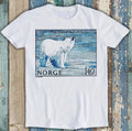 1975 Norway Svalbard Polar Bear Postage Stamp Mail Funny Gift Tee T Shirt M1619