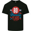 Glorious 80 Years 80th Birthday Union Jack Flag Mens Cotton T-Shirt Tee Top