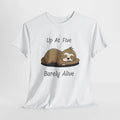 Sleepy Sloth Funny T-Shirt | Up At Five Barely Alive Lazy Sloth Tee