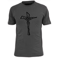 Mens Crucifix v2 T Shirt Religion Christianity Jesus Faith Belief God