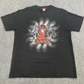 Vintage Y2K Yugioh Trading Card Graphic Tee Shirt Size Mens Large Black Rare