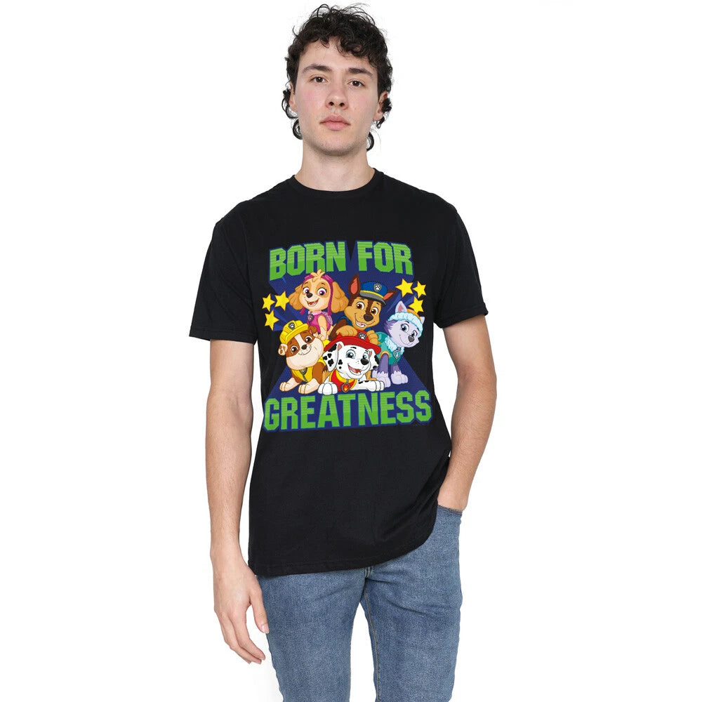 Paw Patrol Born For Greatness T-Shirt S-2XL, Black
