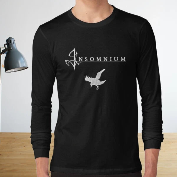 Insomnium crow logo Long Sleeve T-Shirt Funny  Size S to 5XL