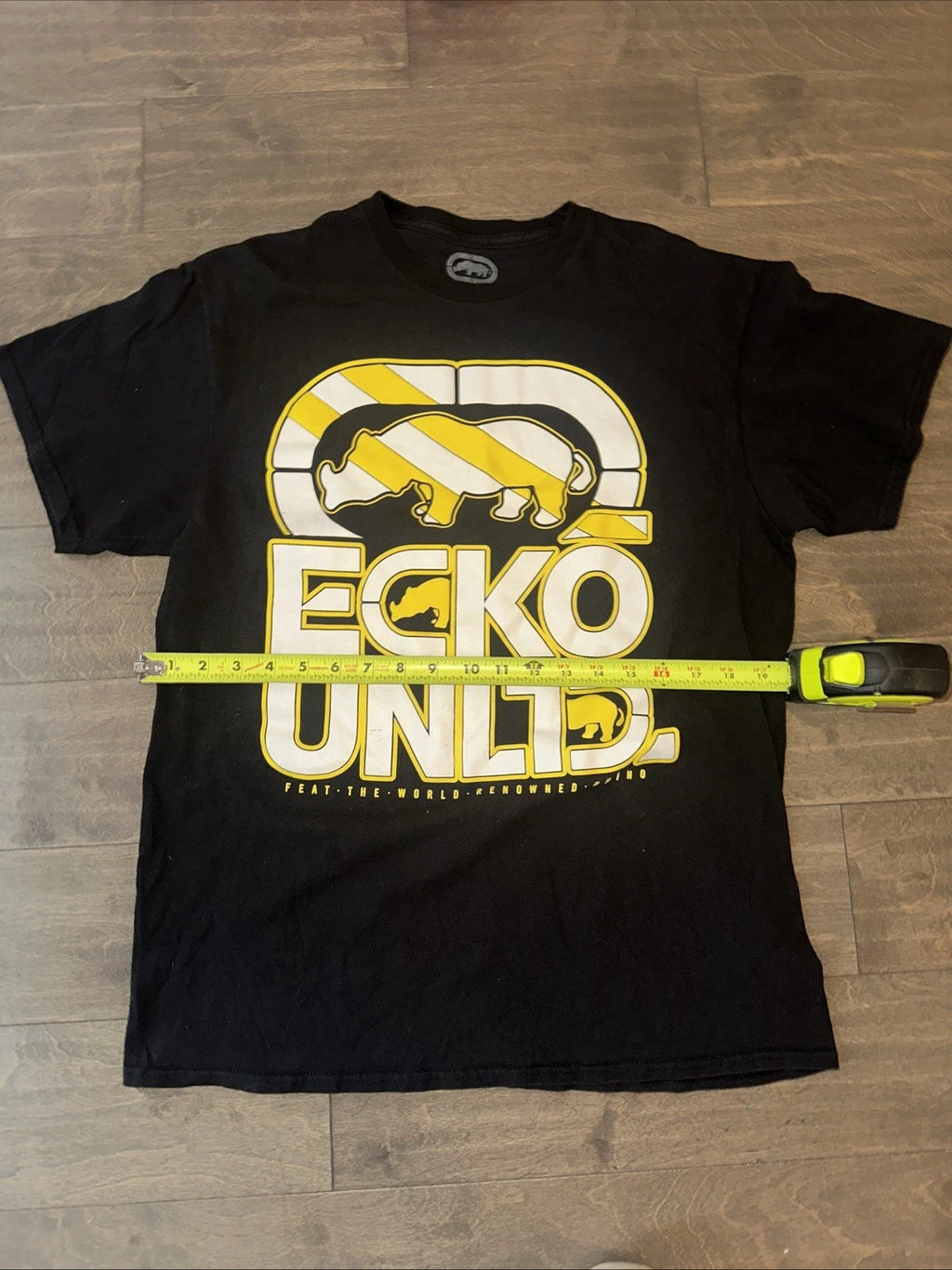 Y2K Ecko Unlimited Black And Yellow Tee Shirt