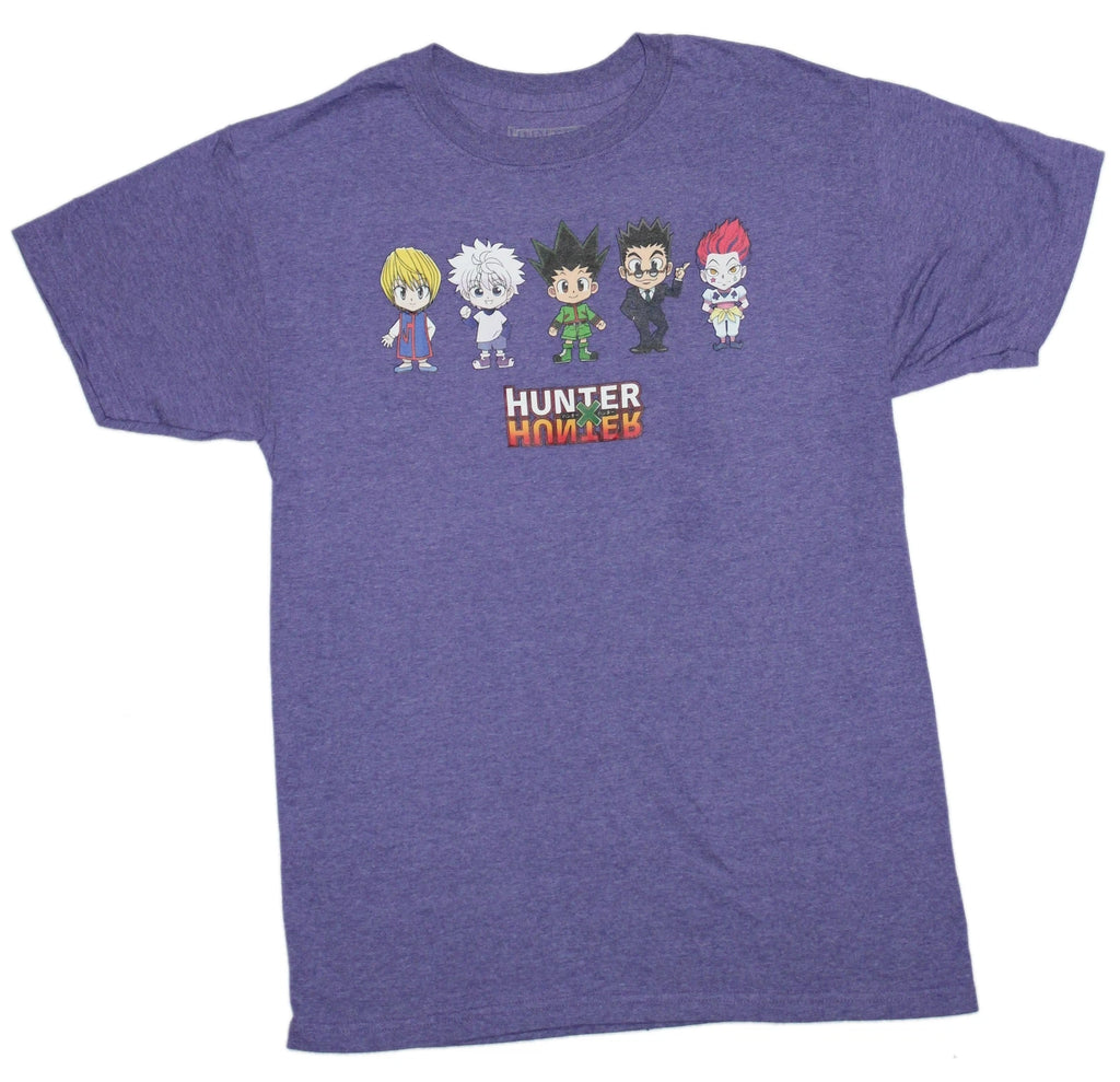 Hunter X Hunter New Adult T-Shirt - Chibi Cast Over Logo