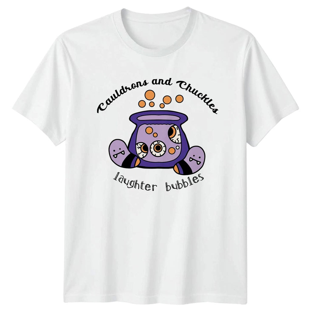 Cauldrons And Chuckles Laughter Bubbles T-Shirt Halloween Gift For Him And Her