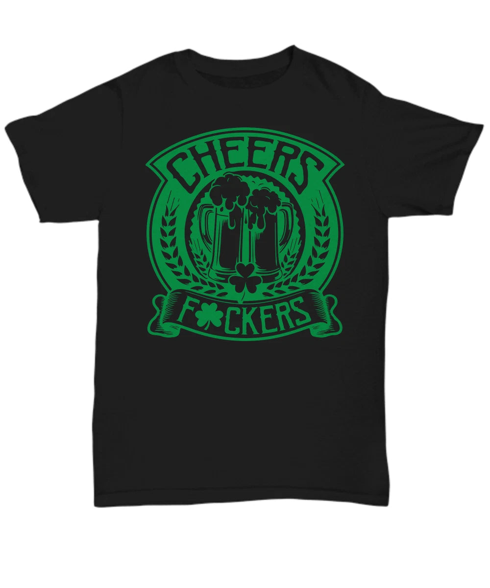 St. Patrick's Day T-Shirt, Cheers Funny Sarcastic Humor, Day Drinking Shirt, Tee