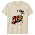 Deer Skeleton Southwest Folk Art T-Shirt Boho Wildlife Gift For Him And Her