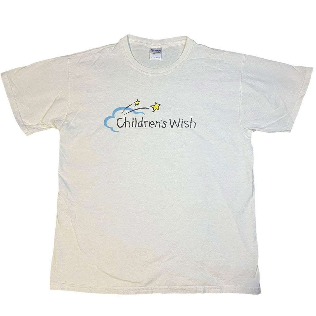 Children's Wish Foundation Graphic T-Shirt Gildan Ultra Cotton Y2K Charity Tee