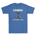Black Cat Gaming Because Murder Is Wrong Funny Gamer Novelty Men's T-Shirt Tee