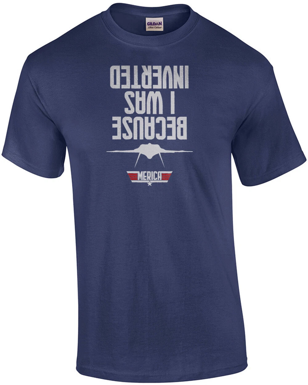 Because I was inverted - top gun 80's retro t-shirt
