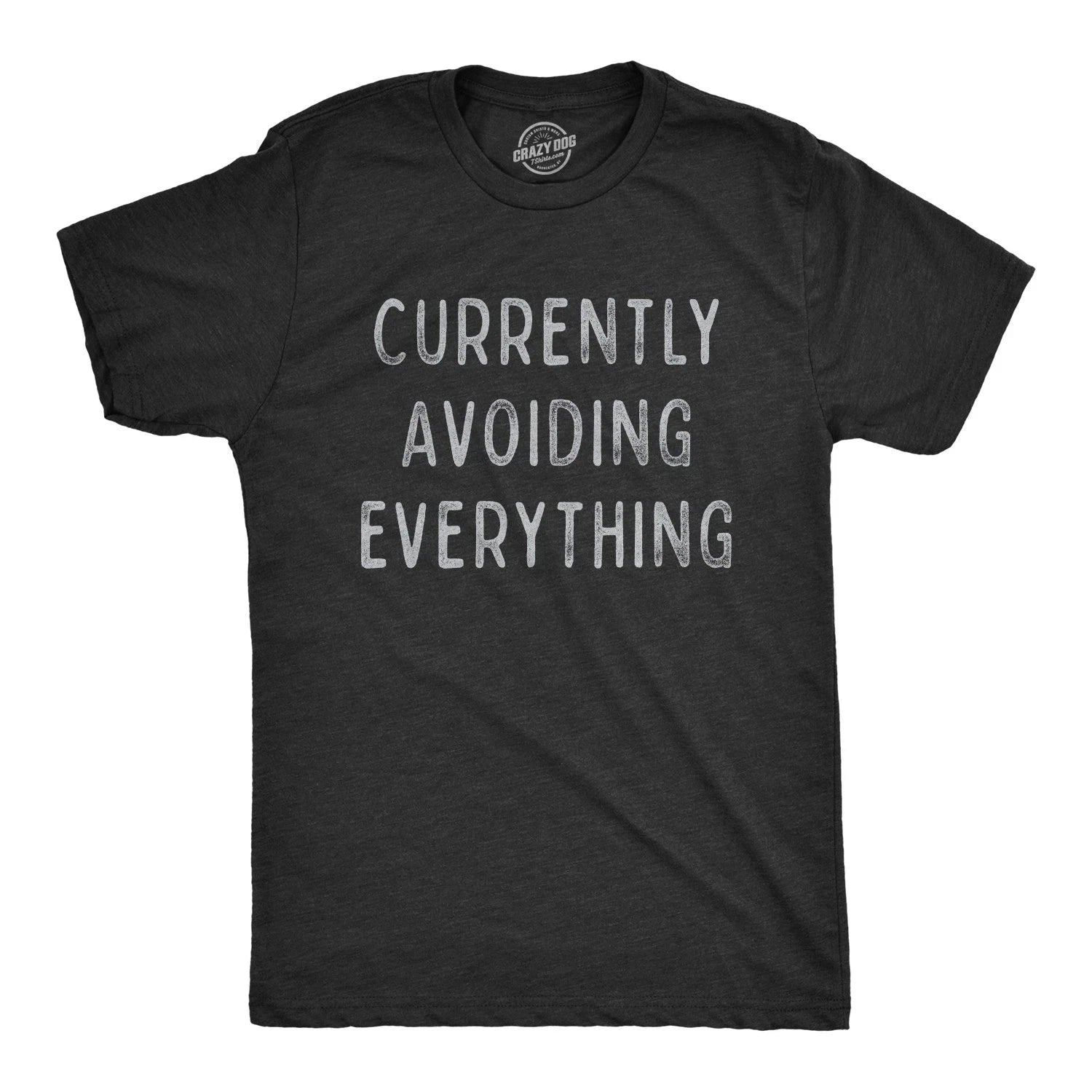 Mens Currently Avoiding Everything T Shirt Funny Sarcastic Introverted Tee