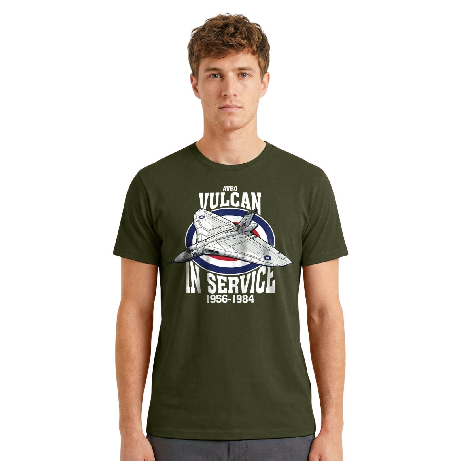 AVRO Vulcan In Service 1956–1984 T-Shirt | RAF Cold War Bomber Aircraft Tee