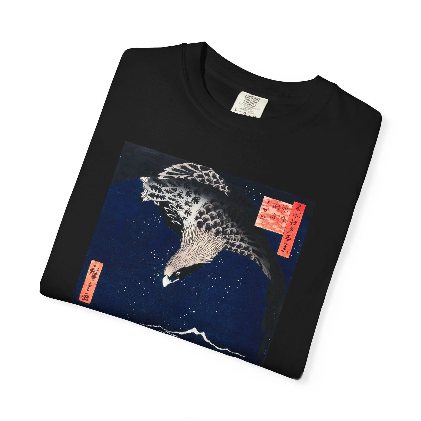 Japanese Hawk Comfort Colors T-shirt Hiroshige Japanese Art Woodblock Ukiyo-e