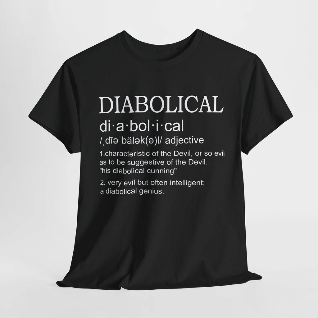 Diabolical Definition Shirt, Adjective T Shirt Funny Hilarious Teacher Sarcastic