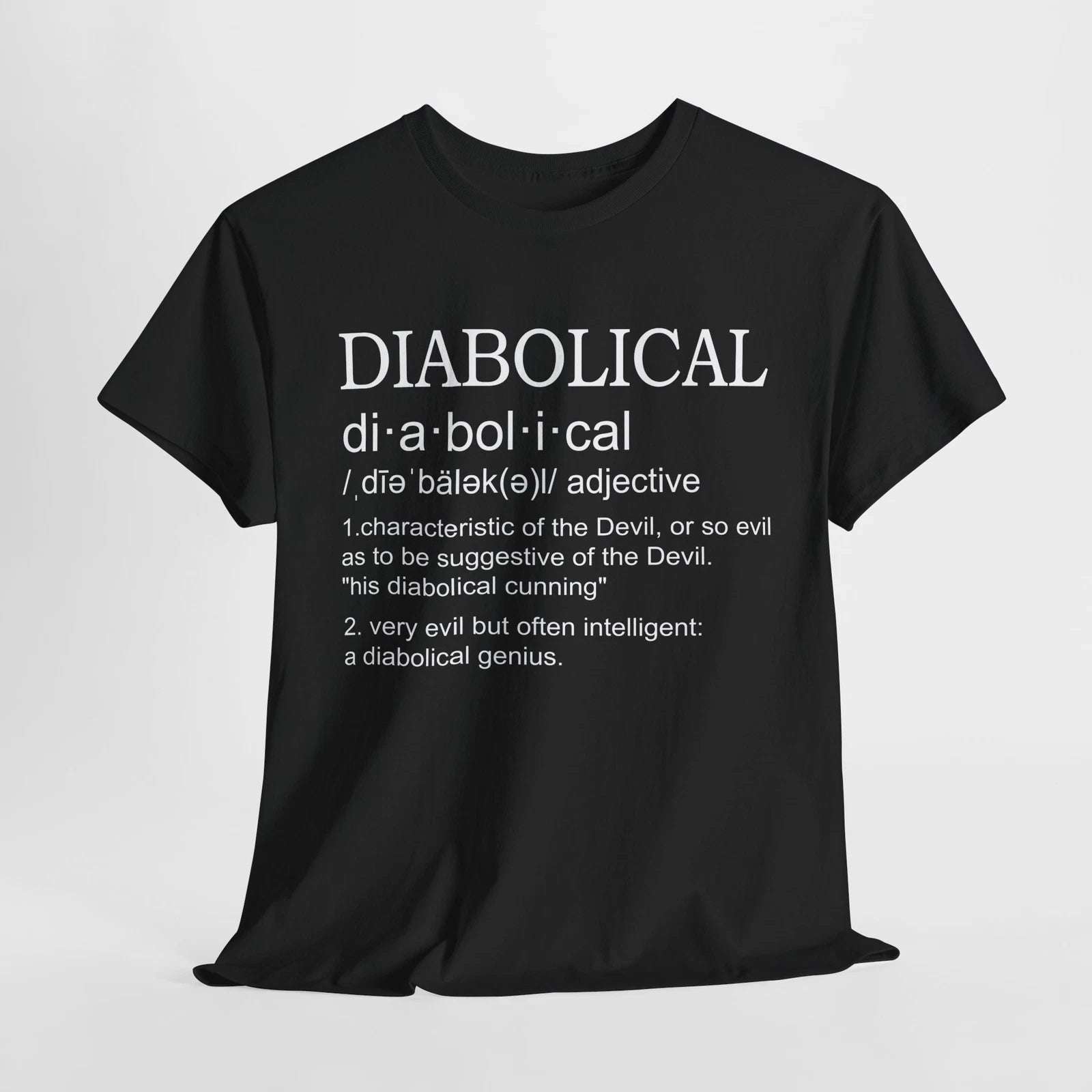 Diabolical Definition Shirt, Adjective T Shirt Funny Hilarious Teacher Sarcastic