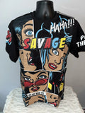 CONTENDER MENS STREETWEAR SAVAGE COMIC POP ART GRAPHIC ECKO T-SHIRT XL NWT $50