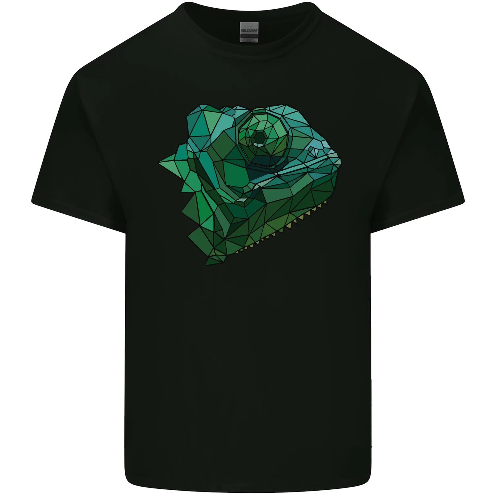 A Polygonal Chameleon Mens Cotton T-Shirt Tee Top