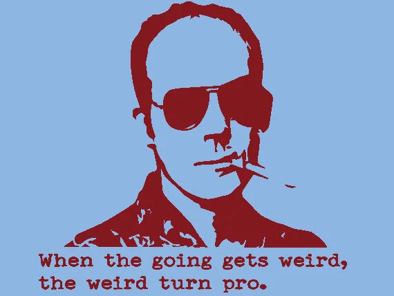 HUNTER S THOMPSON T-SHIRT Fear And Loathing DR. GONZO 420 BUKOWSKI T-SHIRT Tee