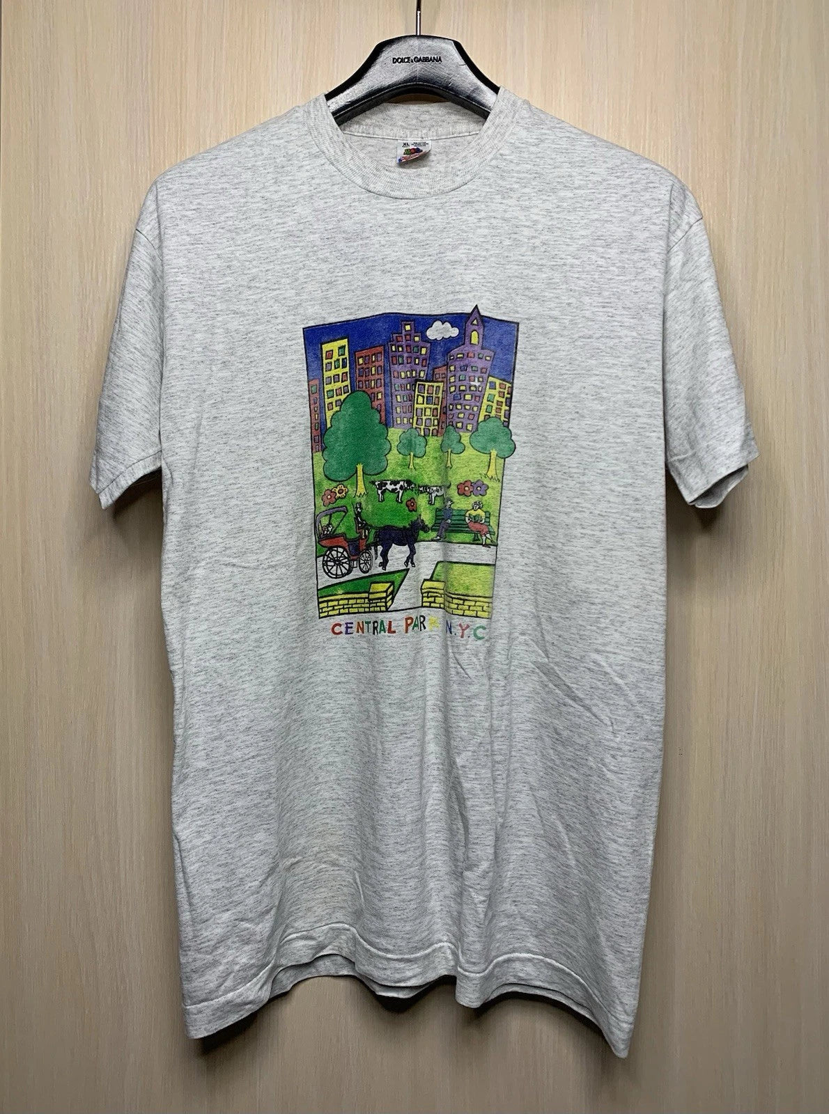 Vintage New York City Central Park Pop Art 90s T-Shirt Size XL