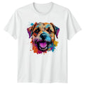 Colorful Dog Face T-Shirt Pet Portrait Dog Lovers Gift For Him And Her