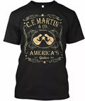 Guitar Guitarist - Cf Martin & Co Americas Tee T-Shirt Cotton Crew neck