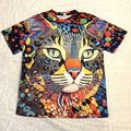 Pop Art All Over Print Cat Shirt XL