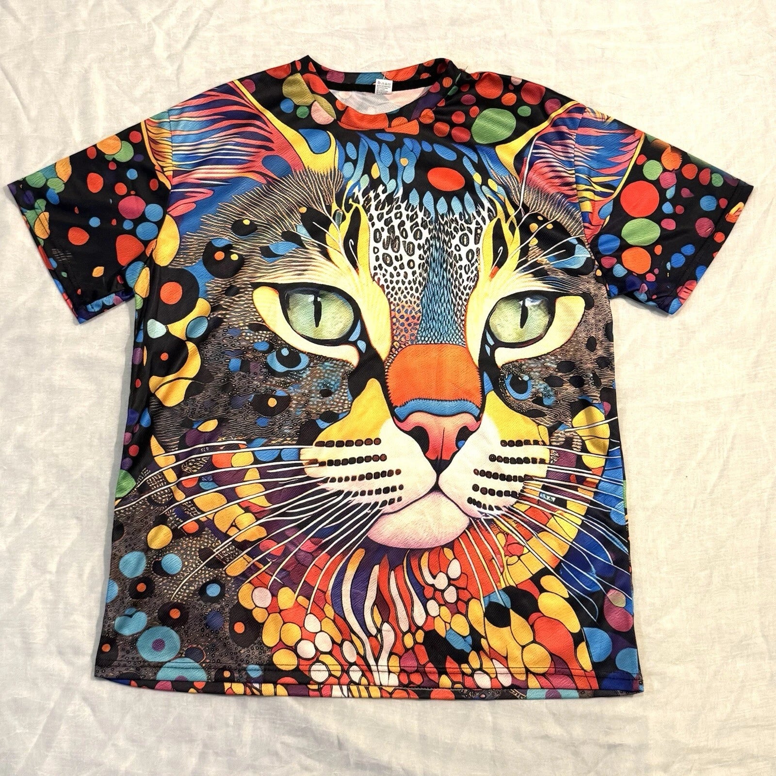 Pop Art All Over Print Cat Shirt XL