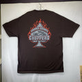 Vintage Orange County Choppers T Shirt Mens XL Brown Biker Y2K Thick Knit
