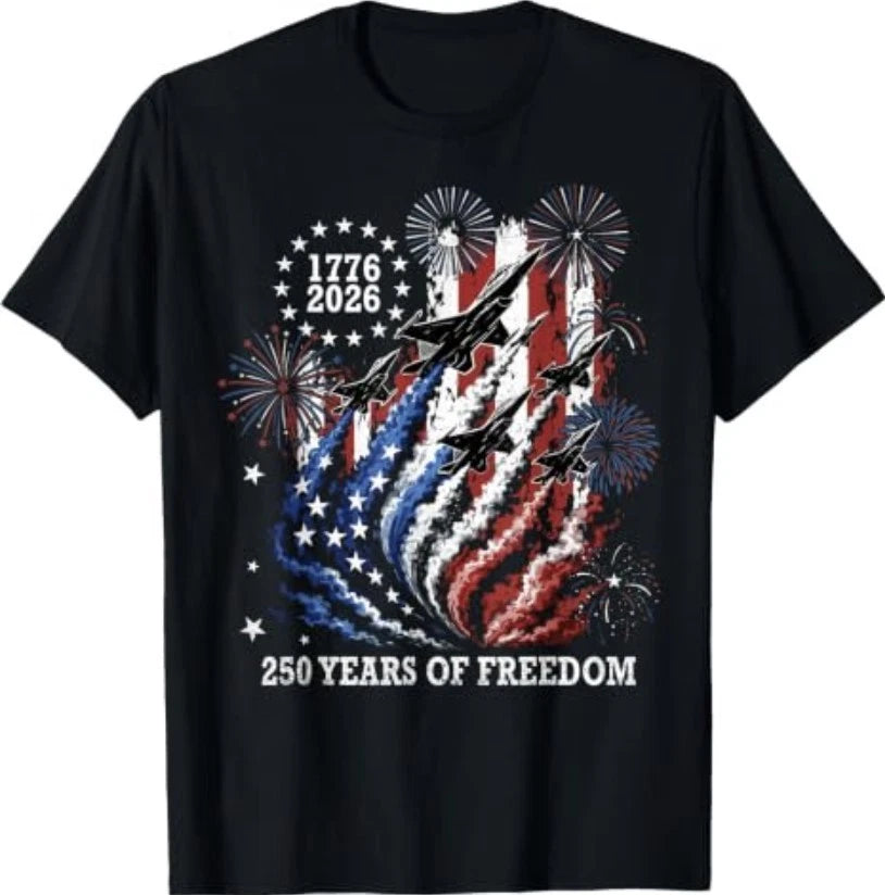 250 Years 250th Anniversary USA 4th of July 1776 2026 T-Shirt S-3XL
