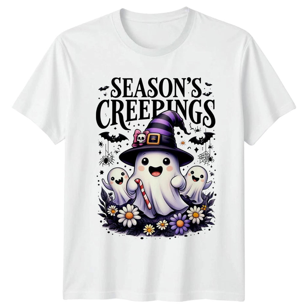 Seasons Creepings Unisex T-Shirt Cute Halloween Ghost Christmas Gift For Him