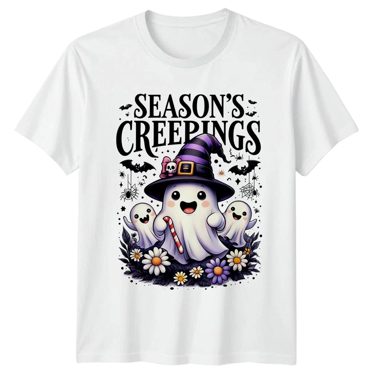 Seasons Creepings Unisex T-Shirt Cute Halloween Ghost Christmas Gift For Him