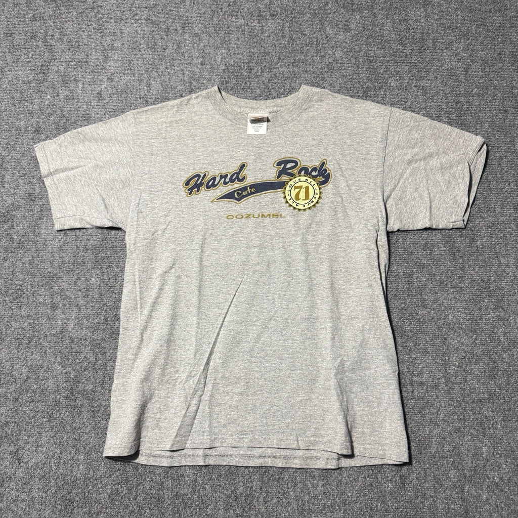 Hard Rock Cafe T-Shirt Men’s Large Cozumel 100% Cotton #71 Gray Y2K d