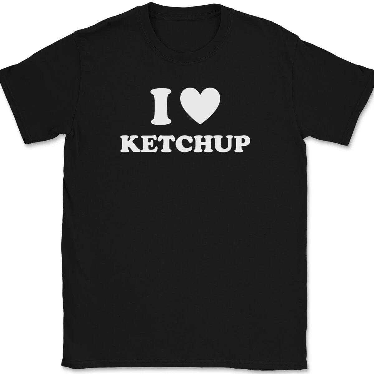 I Love Heart Ketchup T-Shirt Tee Funny Food Novelty GIft