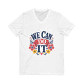T-Shirt V-Neck Rosie Riveter We Can Do It Unisex Made in USA