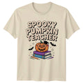 Spooky Pumpkin Teacher T-Shirt Halloween Teacher Gift For Him And Her