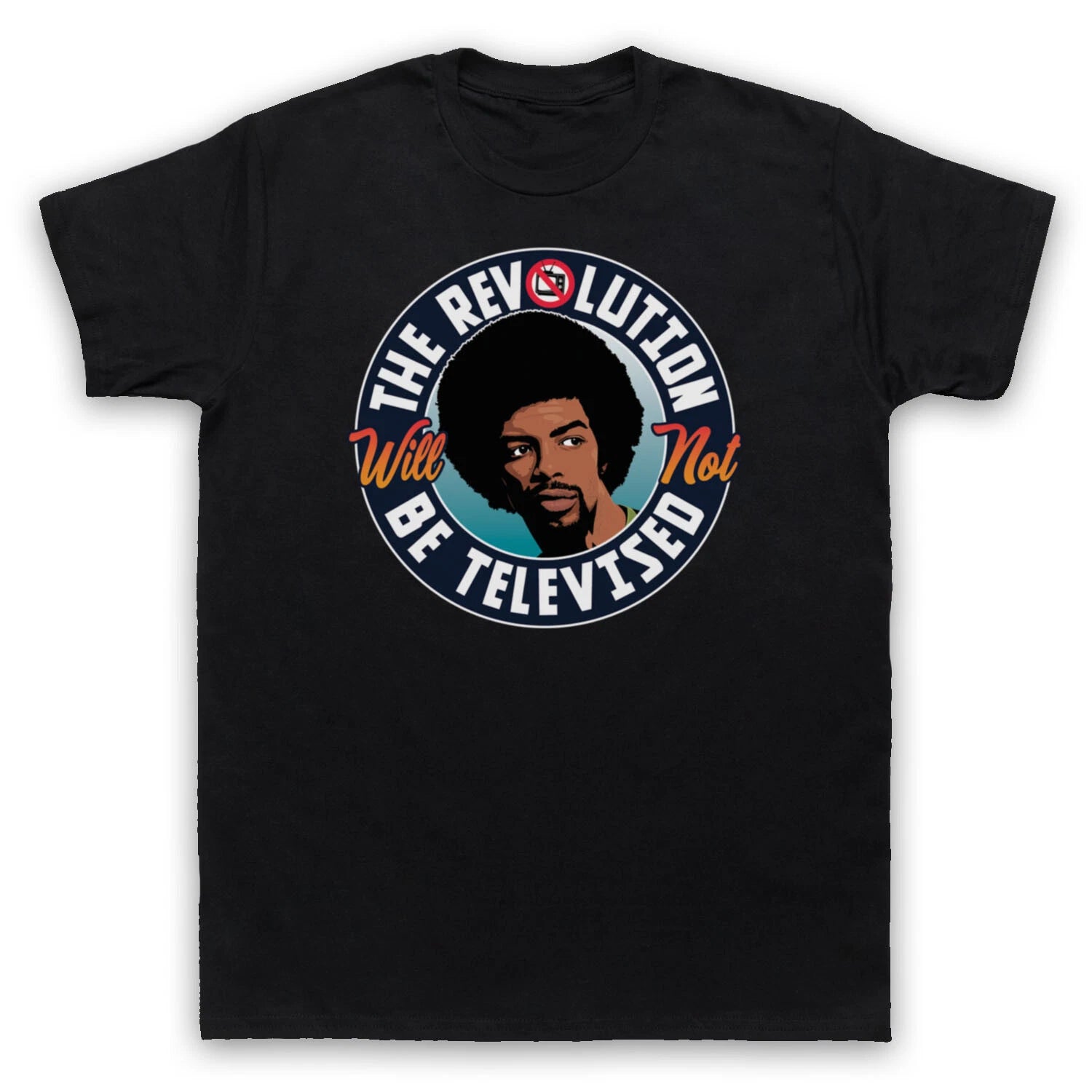 GIL SCOTT HERON UNOFFICIAL THE REVOLUTION NOT TELEVISED MENS & WOMENS T-SHIRT