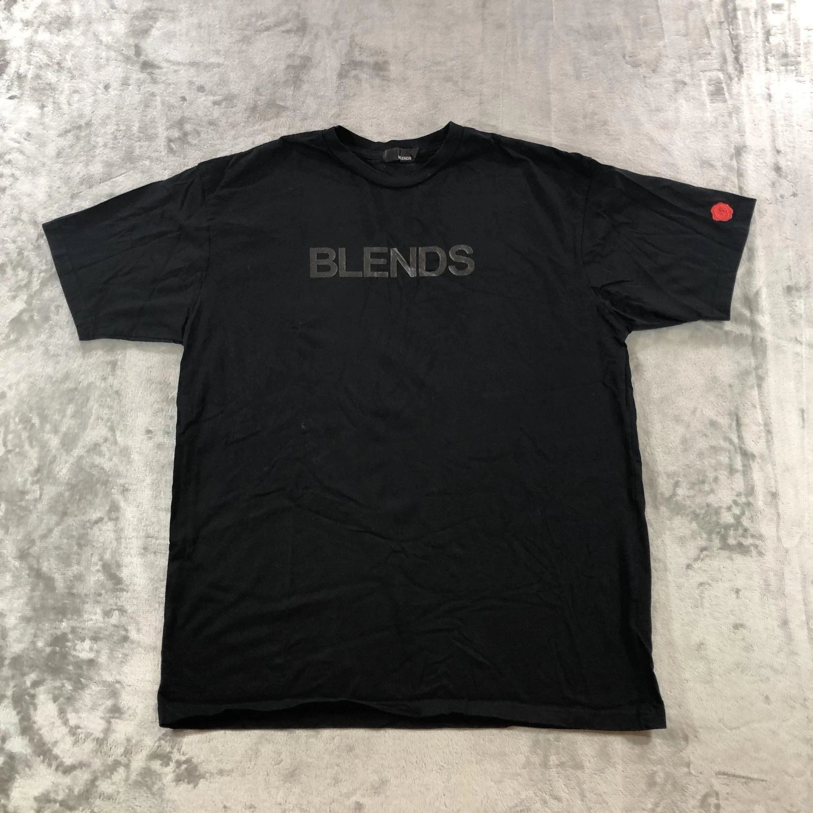 Vintage Blends Shirt Mens Large Black Logo Graphic Tee Made USA Y2K Streetwear