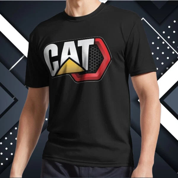 NEW! CAT Machine Logo Funny USA Size Unisex Hoodie & T-Shirt