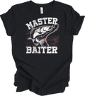 Master Baiter Funny Fishing T-Shirt Rude Joke Angler Dad Gift Vintage Bass Tee