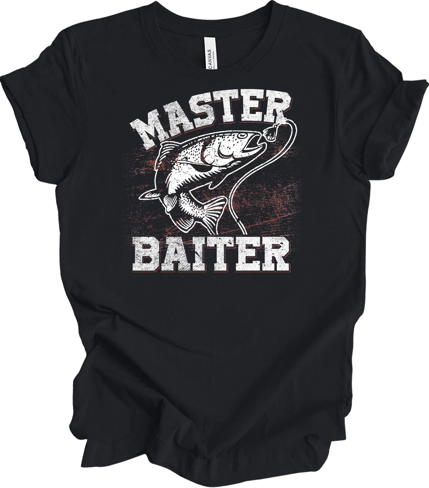 Master Baiter Funny Fishing T-Shirt Rude Joke Angler Dad Gift Vintage Bass Tee