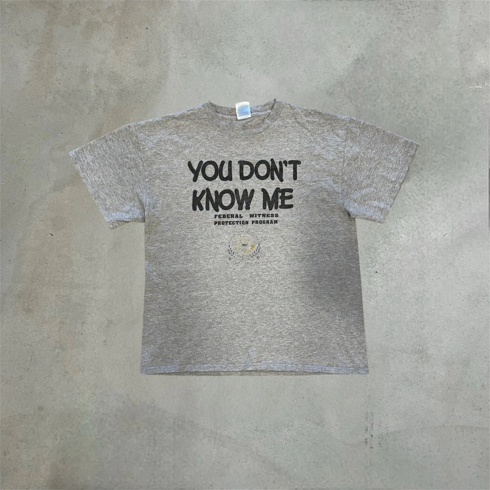 Delta Pro Weight You Don't Know Me Federal Witness Protection Program T-Shirt L