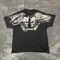 vintage Heaven and Hell Skulls shirt mens XL Black 2000s y2k liquid blue