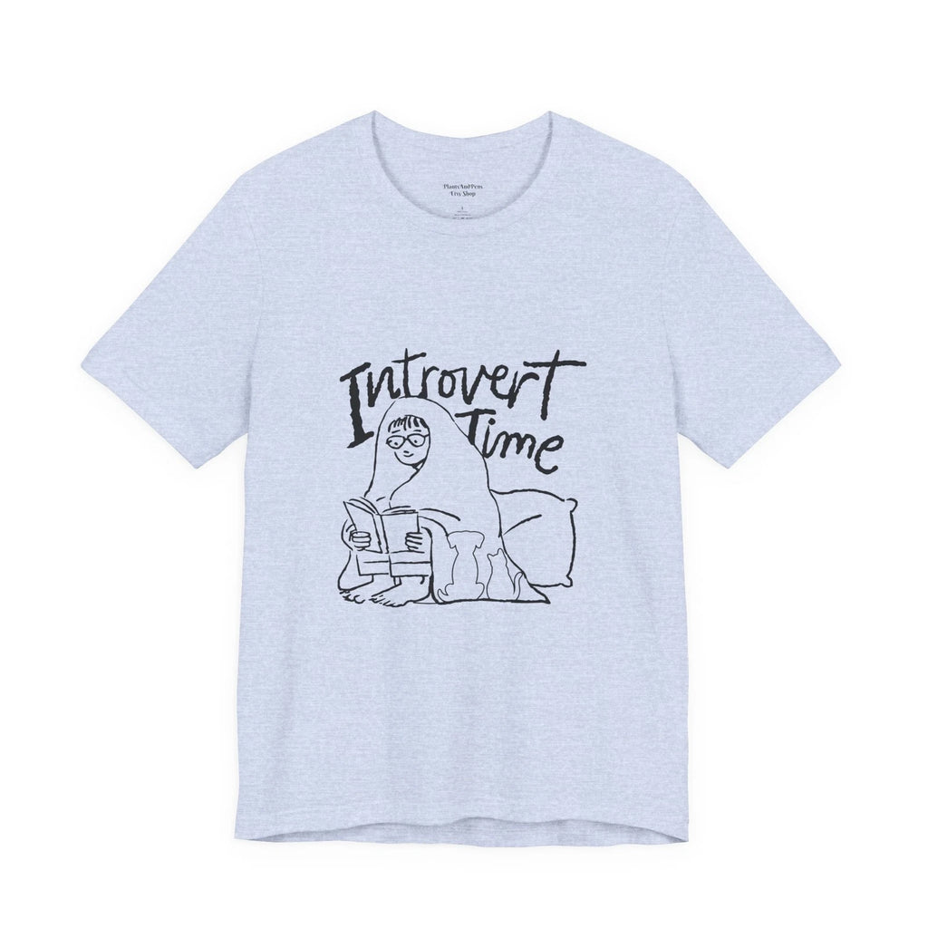 Introvert Time tee tshirt Unisex Cozy Book Lover Pets Cat Dog  Comfort Reading